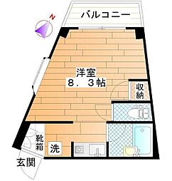 East旭が丘 ワンルームの間取図画像