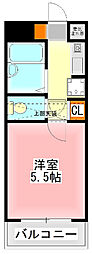 共立リライアンス豊田B棟 1Kの間取図画像