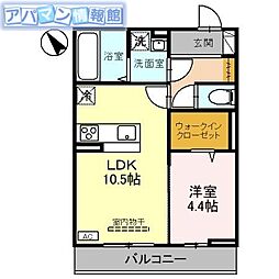 Aoyama New Palace 3階1LDKの間取り