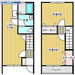 ビクトリア 1階2LDKの間取り