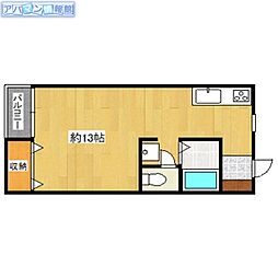 コーポアルビオン ワンルームの間取図画像