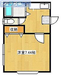 メゾン・ド・プルネールA 1Kの間取図画像