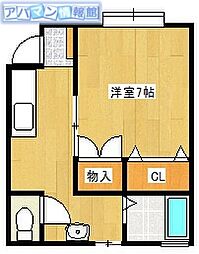 メゾンサンアイ 1Kの間取図画像