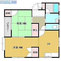 テオリア 1LDKの間取図画像