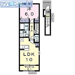 コルフナウシカ 1LDKの間取図画像