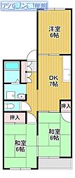 フェスト3 3DKの間取図画像