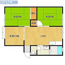 ハイツ寺尾台B 3DKの間取図画像