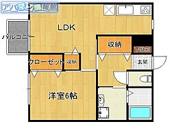 メゾン・ドリーム 1LDKの間取図画像