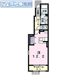 ブリーゼ小針 1Kの間取図画像