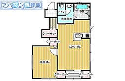 ガーデンハウスC 1LDKの間取図画像