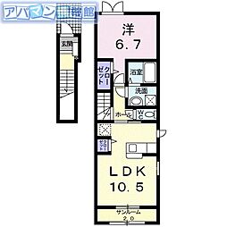 イスカンダル1 1LDKの間取図画像