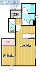 CIEL TERAO 1LDKの間取図画像