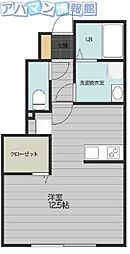 Claire MOTOMACHI ワンルームの間取図画像