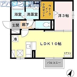 エスペーロ 1LDKの間取図画像