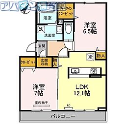 ルーチェ 2LDKの間取図画像