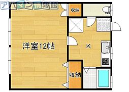 コーポヌカダ 1Kの間取図画像