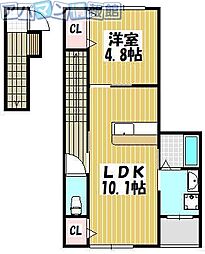 ボヌール 2階/-