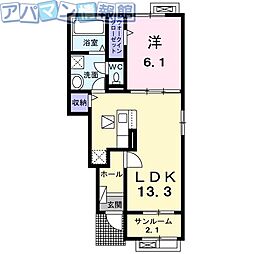 ルミナーレ 1LDKの間取図画像