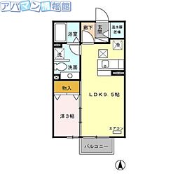 モナリエT 1LDKの間取図画像