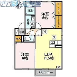 オリーブB 2階/-