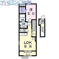 ラ・ヴィ・エン・ローズ 2階/-