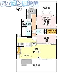 モナ・シエロ 2LDKの間取図画像