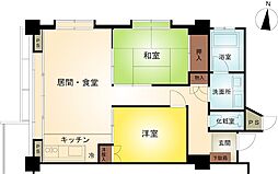 フジタ第5箱根山マンション 2LDKの間取図画像