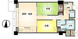 フジタ第3箱根山マンション 2LDKの間取図画像