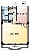 間取り：【間取図】1Rにサービスルームが付いています