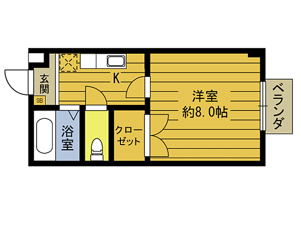 ポラリス石垣 206｜大分県別府市石垣東７丁目(賃貸アパート1K・2階・22.50㎡)の写真 その2