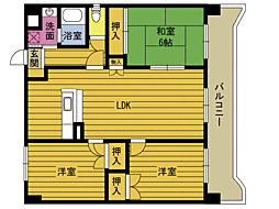 プレミール・石垣 3LDKの間取図画像