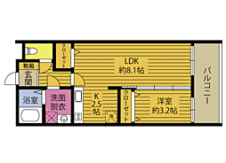 VILLA YS 1LDKの間取図画像