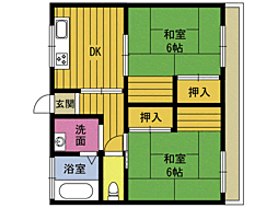 松本ビル 2Kの間取図画像
