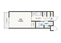 SUGARCUBEKAWAGUCHI2 1Kの間取図画像