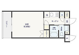 SUGARCUBEKAWAGUCHI2 1Kの間取図画像