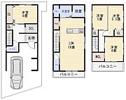 建物プラン図です　建物価格　1800万円　建物面積　105.70平米　建築条件付きですが、同一価格の2080万円で外すことも可能です