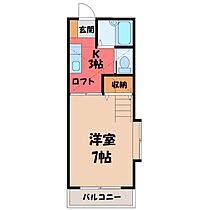 栃木県宇都宮市宝木本町（賃貸アパート1K・1階・26.09㎡） その2