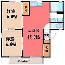 栃木県宇都宮市下川俣町（賃貸アパート2LDK・1階・53.59㎡） その2