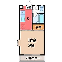 栃木県鹿沼市茂呂（賃貸アパート1K・2階・26.44㎡） その2