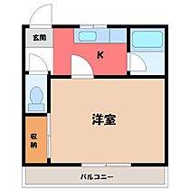 栃木県宇都宮市幸町（賃貸マンション1K・3階・20.70㎡） その2