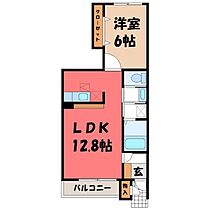 ナックフクジュニュータウン B  ｜ 栃木県真岡市熊倉1丁目（賃貸アパート1LDK・1階・46.03㎡） その2