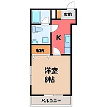 栃木県宇都宮市中河原町（賃貸マンション1K・3階・28.04㎡） その2