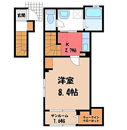 JR東北本線 宇都宮駅 バス11分 競輪場前下車 徒歩4分 2階/-