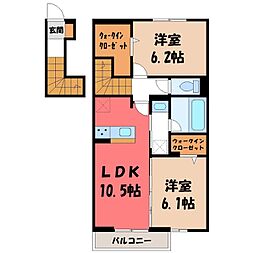 JR東北本線 宇都宮駅 バス16分 平松本町公民館下車 徒歩5分 2階/-
