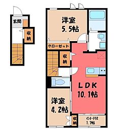 JR東北本線 石橋駅 4.8km 2階/-