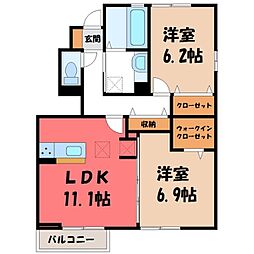 JR東北本線 雀宮駅 徒歩21分 1階/-