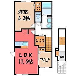 JR日光線 鹿沼駅 バス12分 茂呂寺前下車 徒歩1分 2階/-