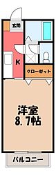 メゾンミリエーム 1Kの間取図画像
