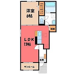 真岡鐵道 真岡駅 バス7分 大田山団地入口下車 徒歩9分 1階/-