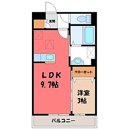 CityPall24 1LDKの間取図画像